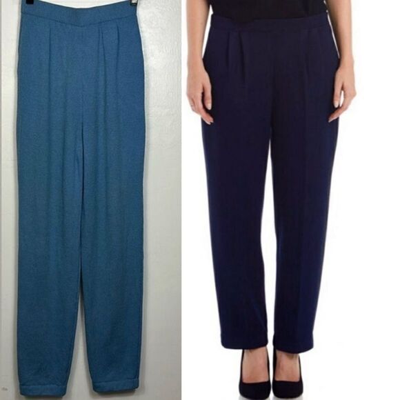 St. John Collection By Marie Gray Santana Knit Pull-On Pleated Pants Size 2 - Picture 1 of 10